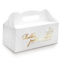  Pudełko na ciasto złocone