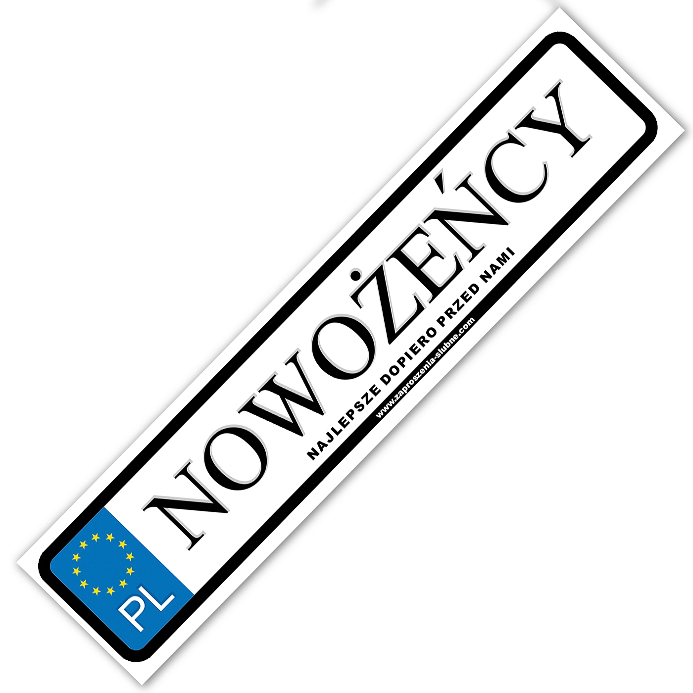  Tablica rejestracyjna młoda para, nowożeńcy